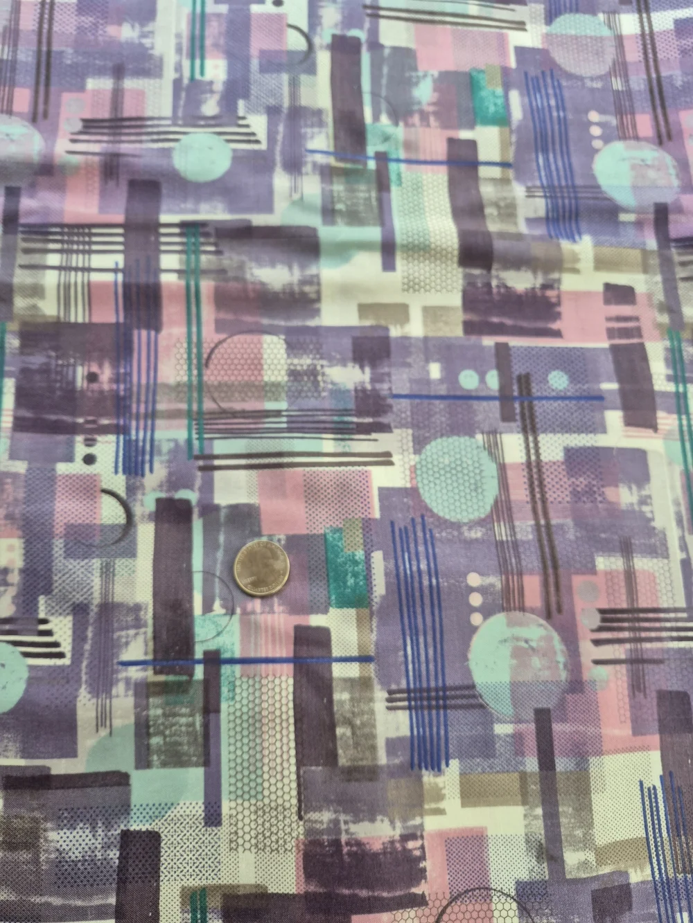 Purple Pink Abstract Cotton Fabric 3 3/4 Yards Joann Quilting Sewing Crafts